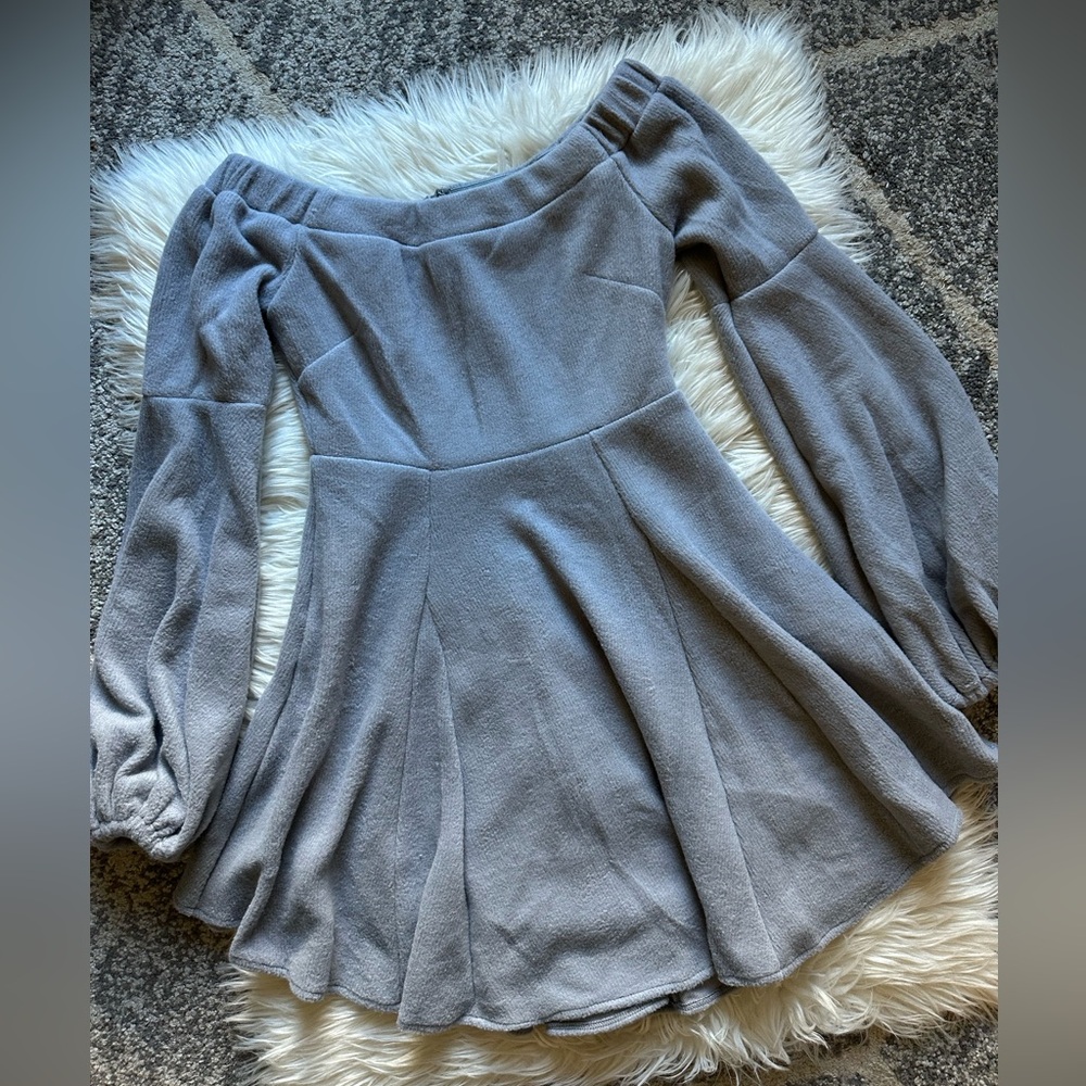 NEW fleece knit mini dress - Picture 2 of 10